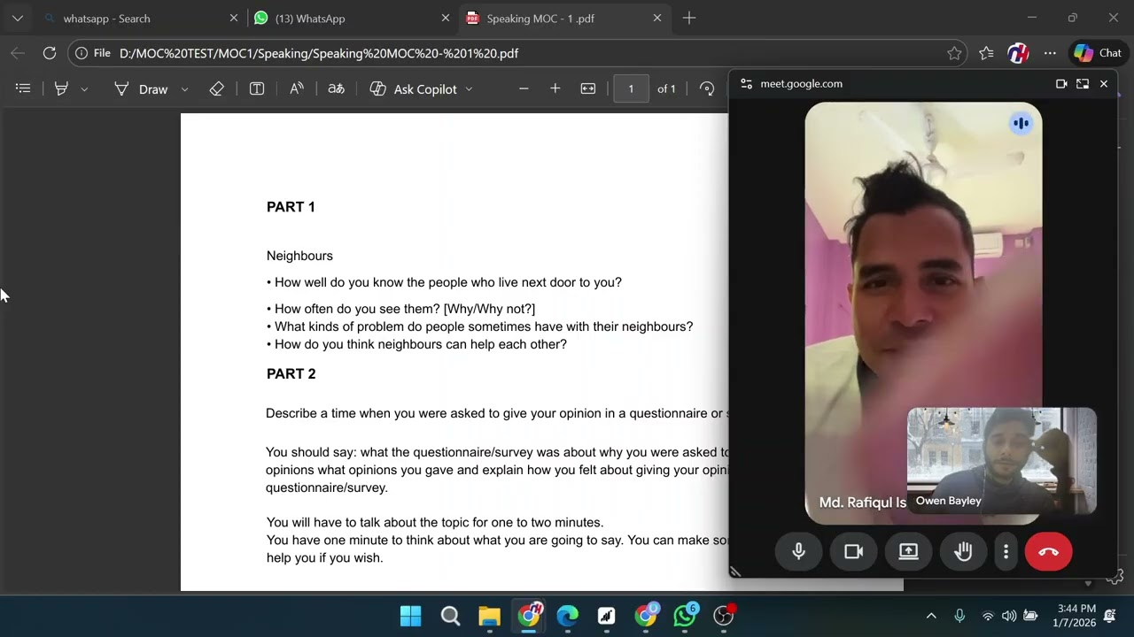 IELTS Speaking Class Online (DHAKA) |Rafiqul Islam