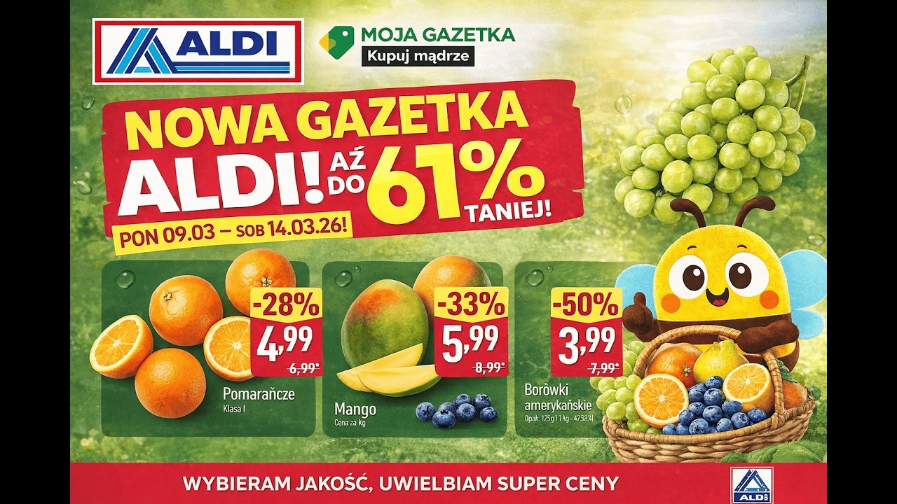 Aldi - NOWA gazetka spożywcza 🔥Aż do 61% TANIEJ | 09.03 - 14.09