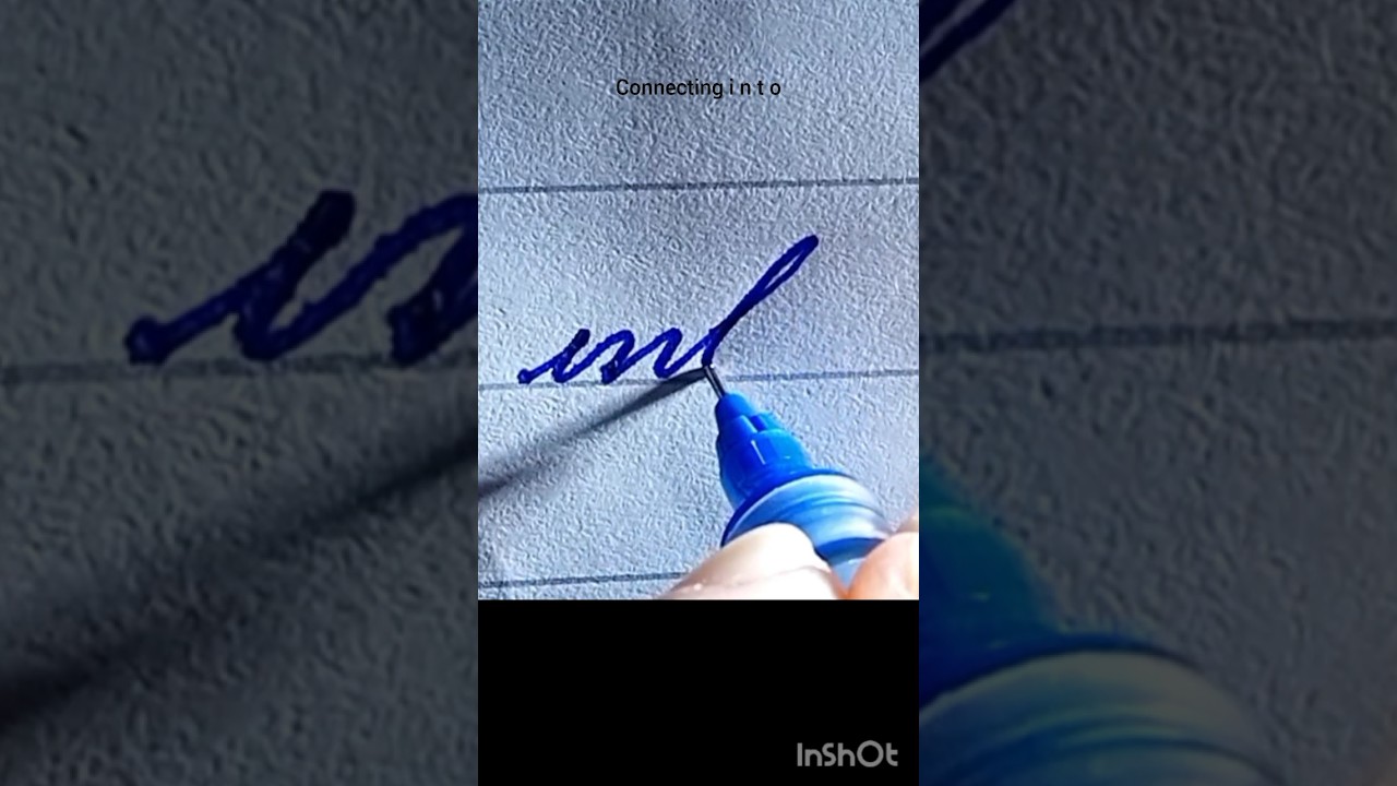 Connecting 'i n t o' in Cursive Handwriting | Legible Cursive Writing