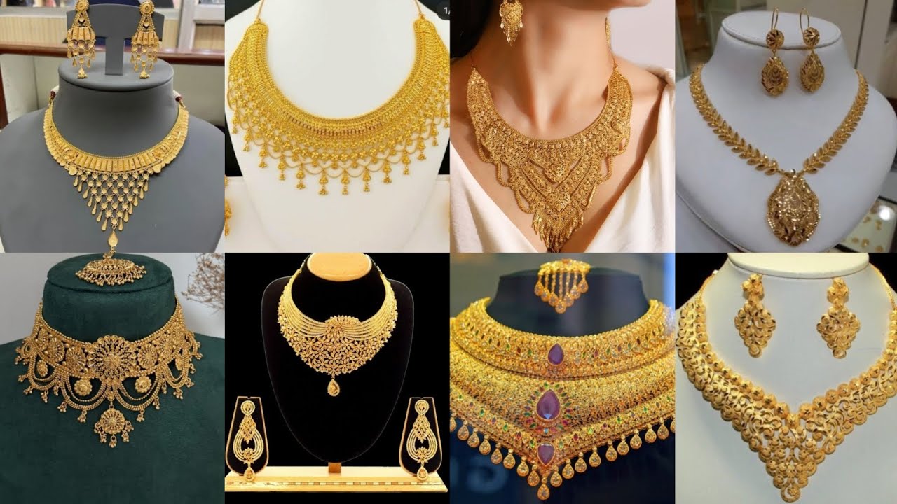 Beautiful and amazing gold jewelry sets for females. Gold jewelry design for womens ♥️🥰