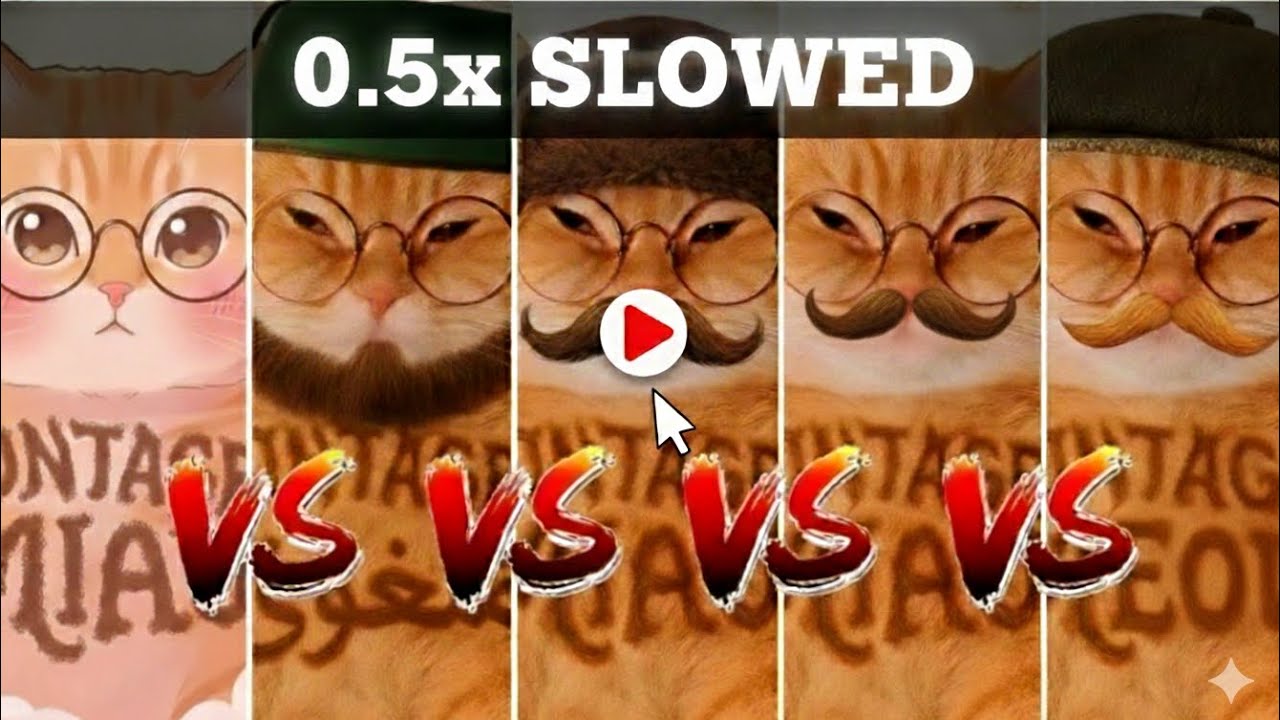 Ay Mi Gatito Miau Miau Orginal vs Arabic vs Russian vs Japanese vs English ( 0.5x Slowed )