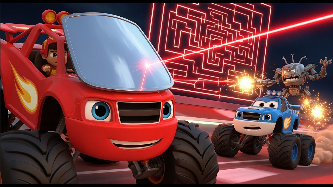Blaze and the Monster Machines FULL Episode | The Laser-Bot Labyrinth! ⚡️ | Kids Cartoons & STEM