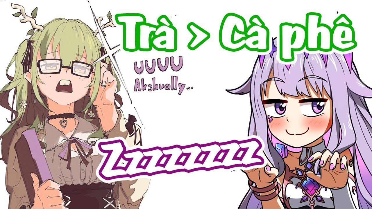 [Hololive Vietsub] Bijou ngủ gật khi nghe Fauna giải thích tại sao trà tốt hơn cà phê