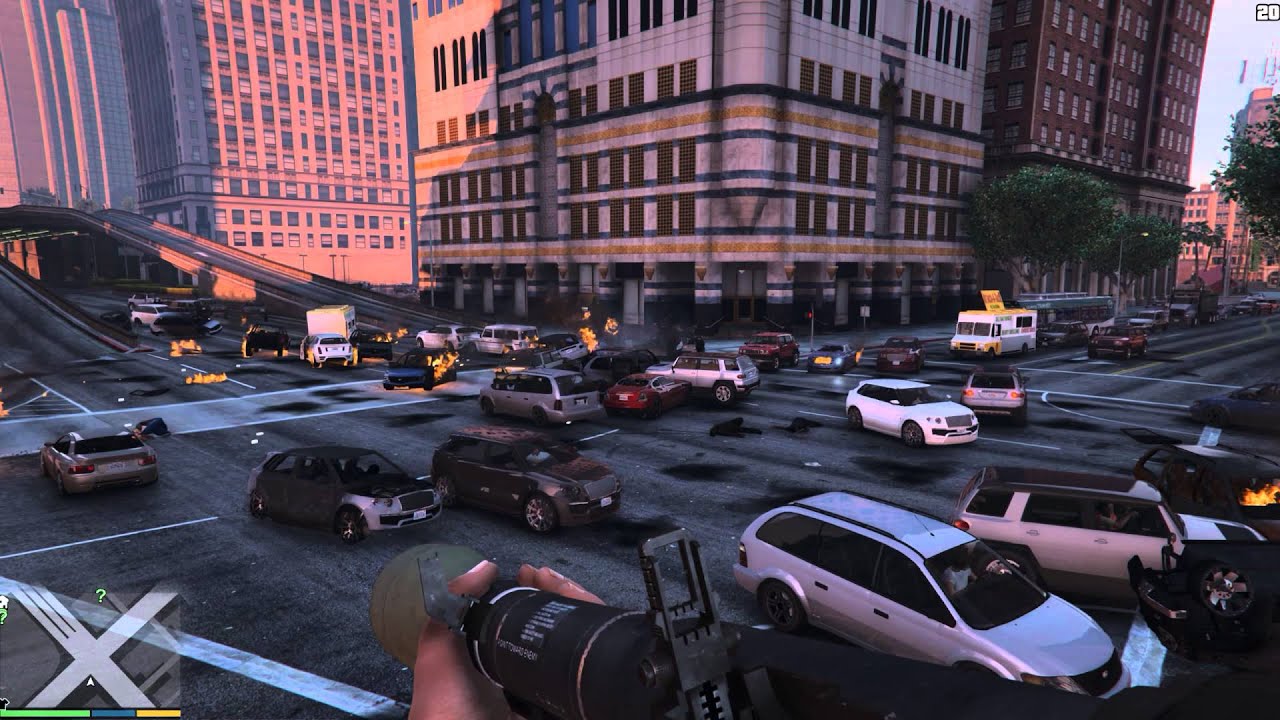 Chain reaction explosions - GTA V PC 1440p max settings
