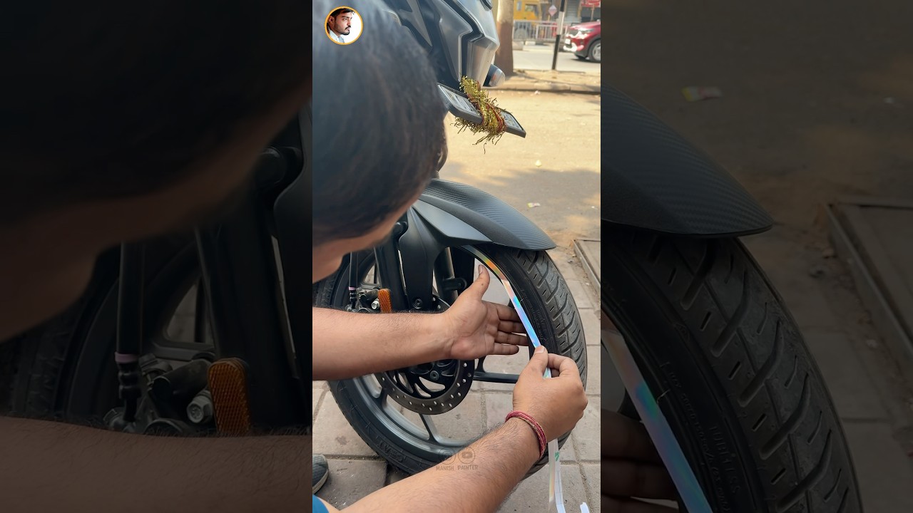 😍 Bike Multicolour Rim Sticker&hellip;.❤️❤️ #shorts #trending #rimsticker #radiumsticker #modified