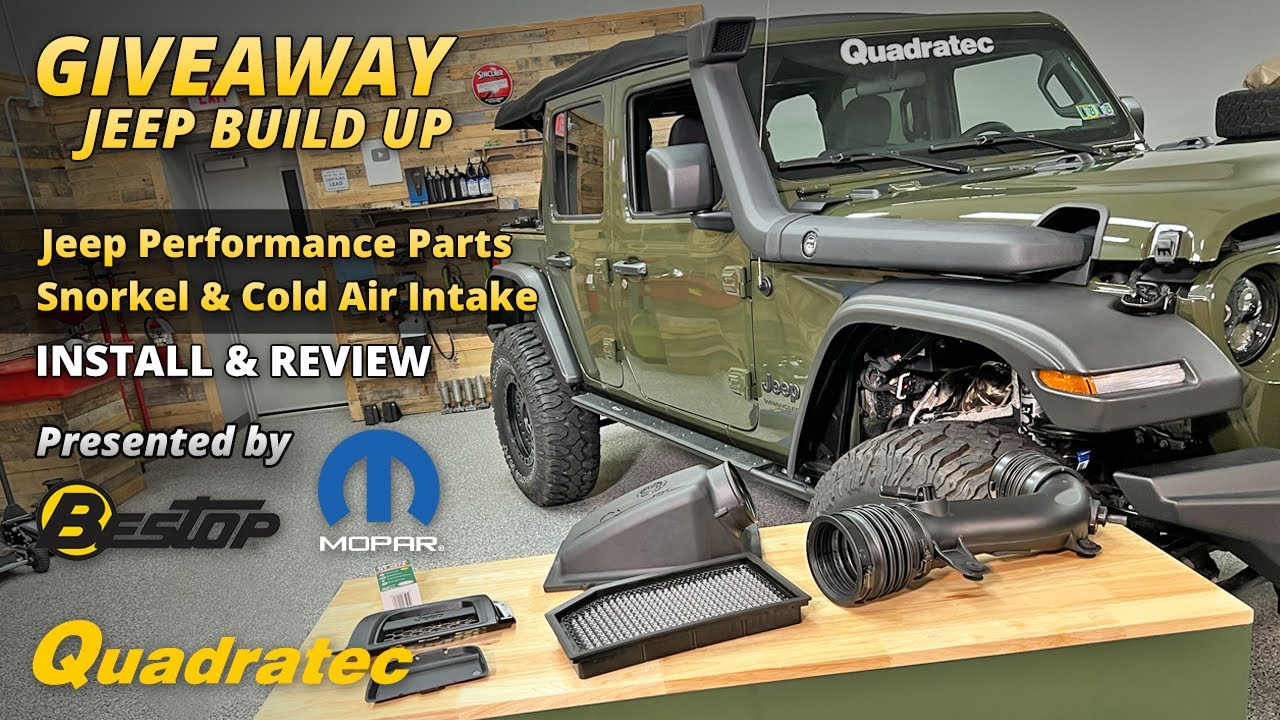 Установка шноркеля и системы холодного впуска воздуха Mopar на Jeep Wrangler JL — выиграйте этот ...