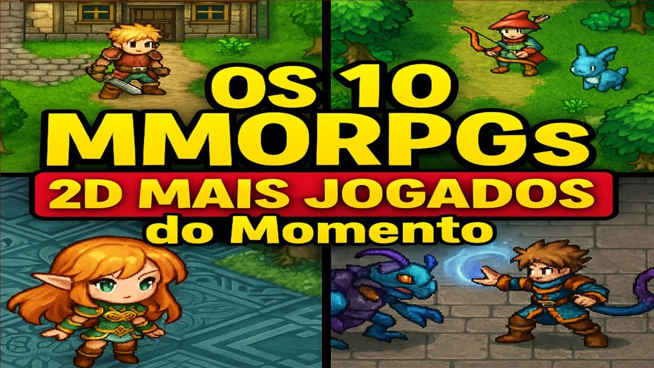 Os 10 MMORPGs 2D MAIS JOGADOS do Momento Pc e Mobile! (Você Conhece Todos?)