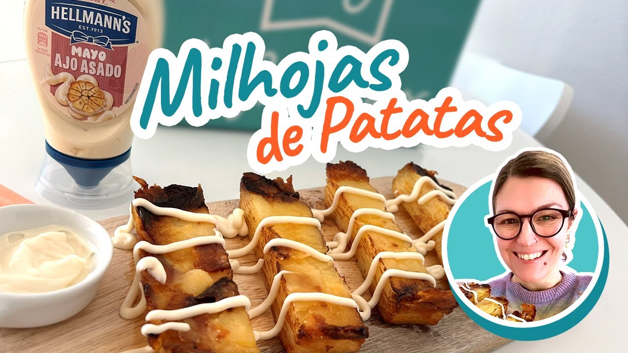 Milhojas crujiente de patata con Hellmann’s Mayo Ajo Asado