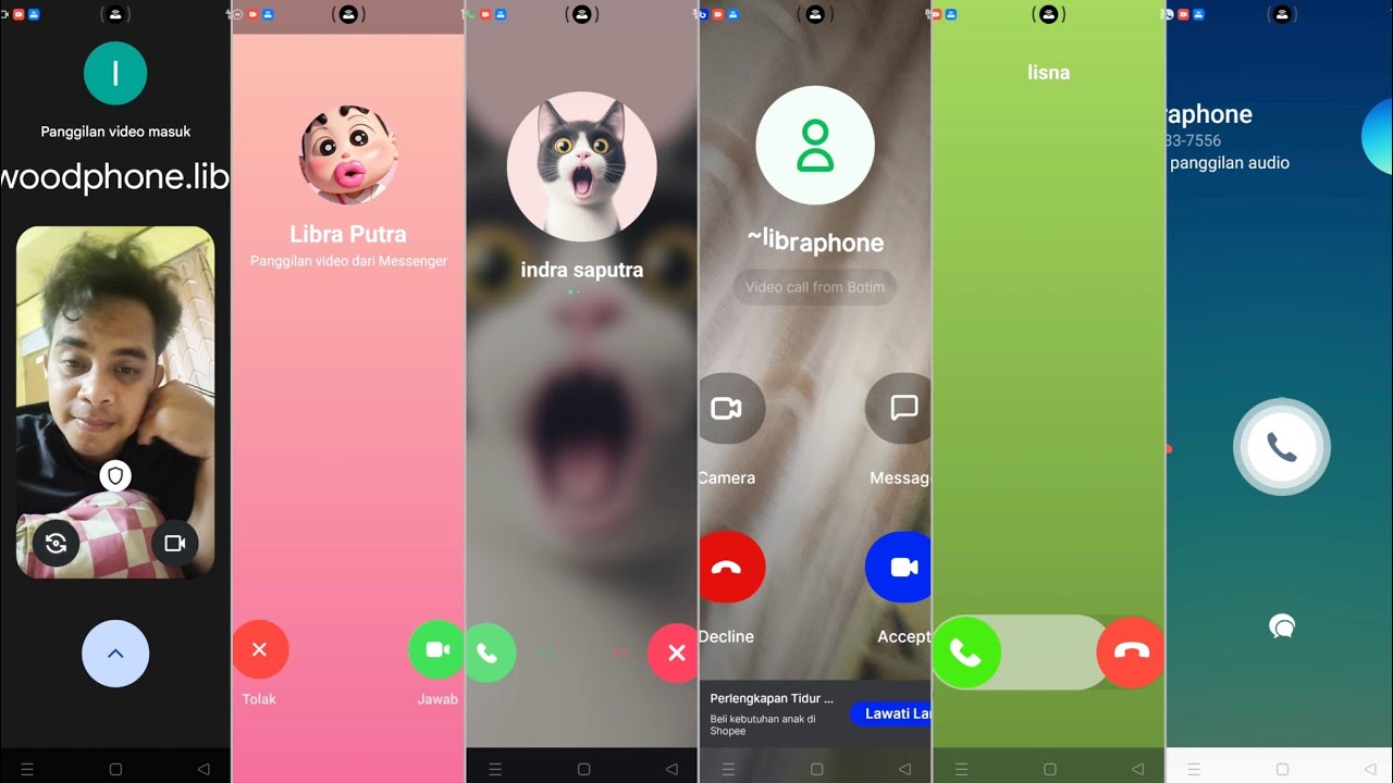 ВХОДЯЩИЙ ЗВОНОК | GOOGLE MEET/ MESSENGER/ LINE/ BOTIM/ JUSTALK/ ZANGI