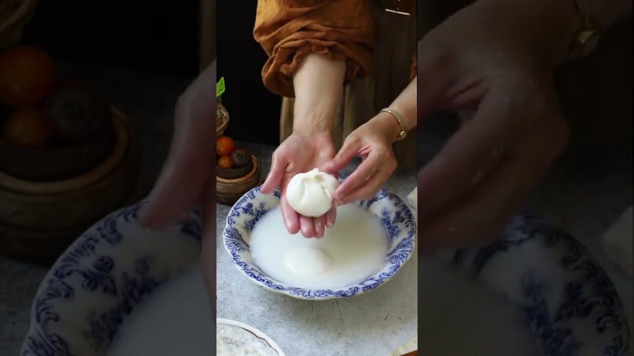 Домашний и приготовленный вручную сыр буррата ｜Винтажная кухня ❤️