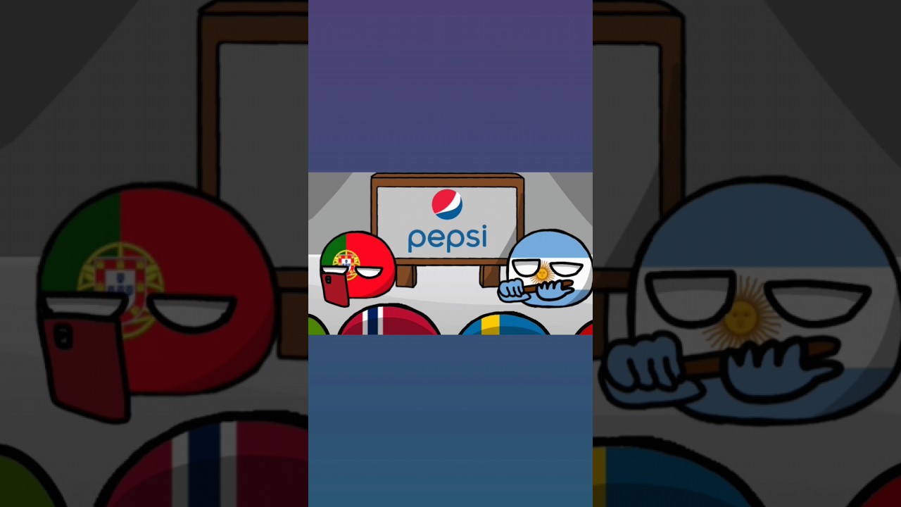 🇦🇷🇵🇹 Pepsi ⚽(country ball animation) #animation #countryballs