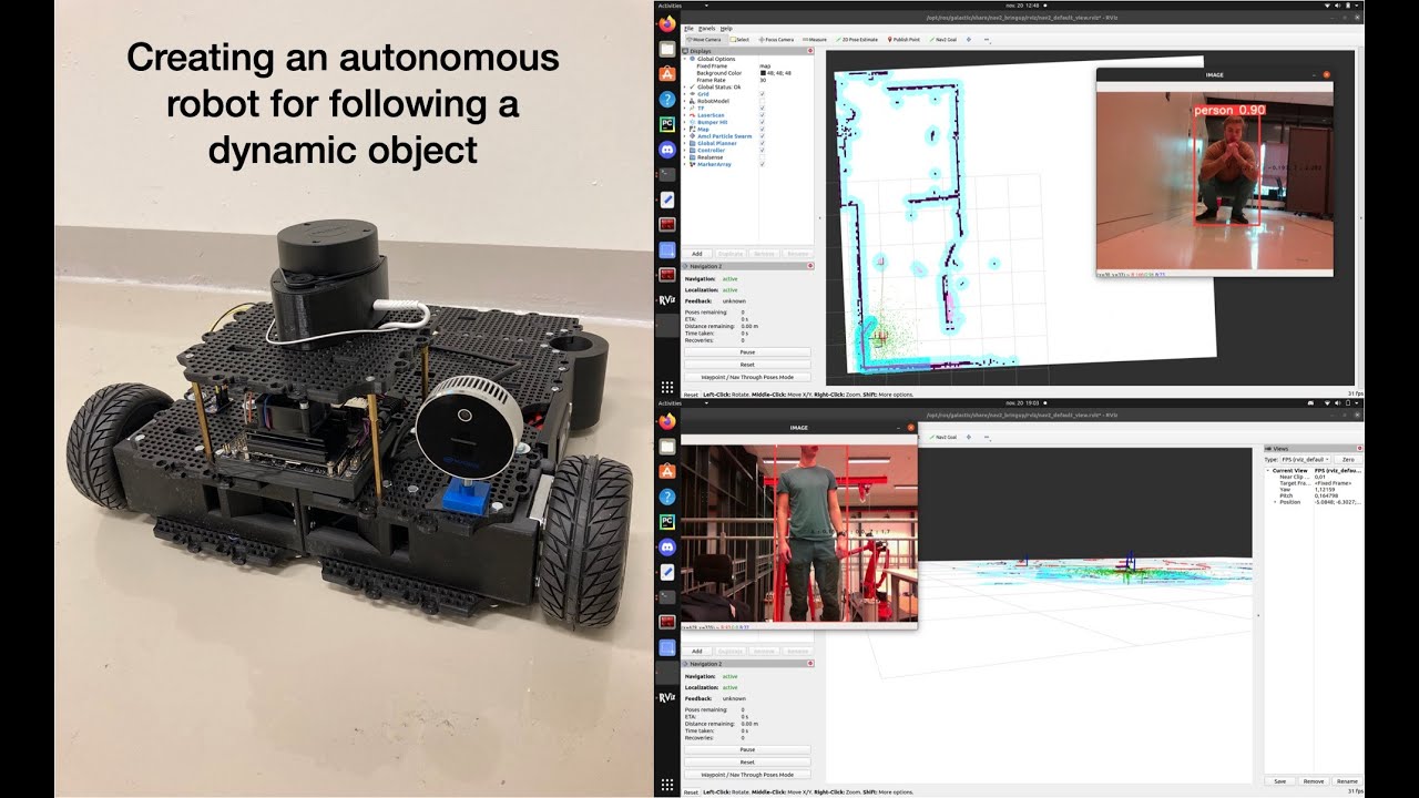 Creating an autonomous robot for following a dynamic object