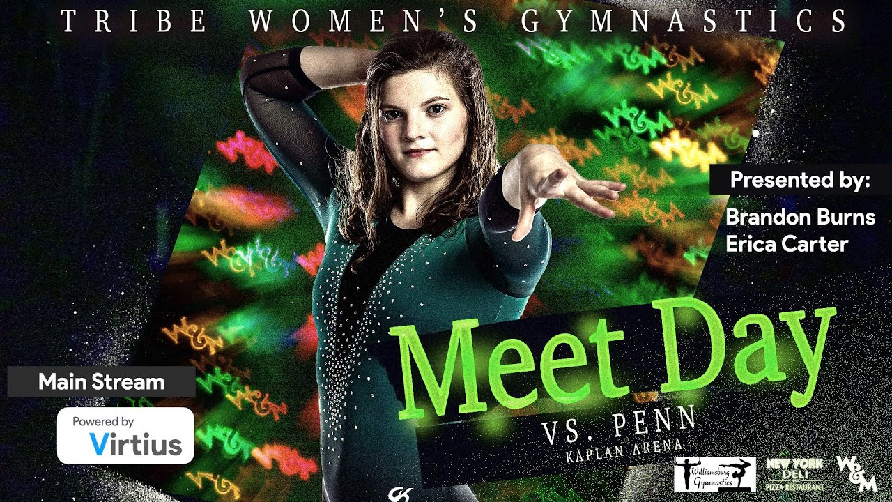 (Official Stream) - William & Mary vs Penn - Women's NCAA Gymnastics