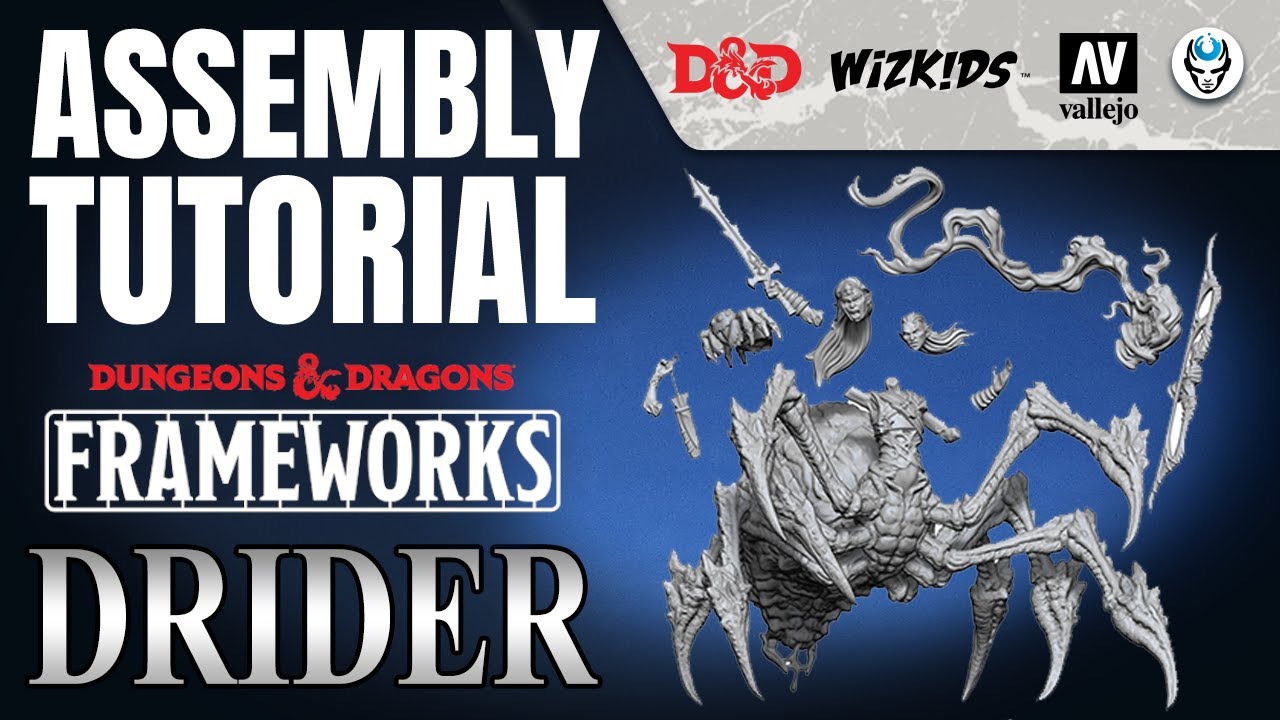DRIDER - FRAMEWORKS - WIZKIDS - HOW TO ASSEMBLE D&D MINIATURE