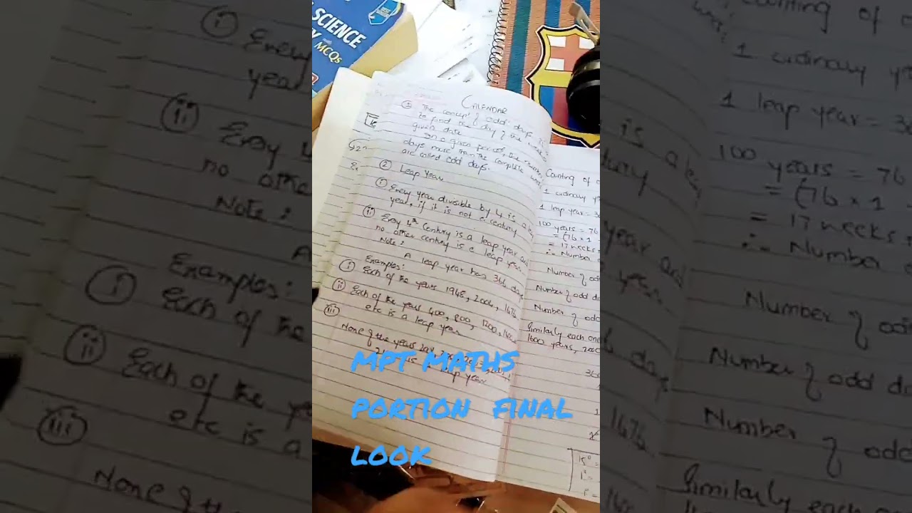 Before packing final look at notes
