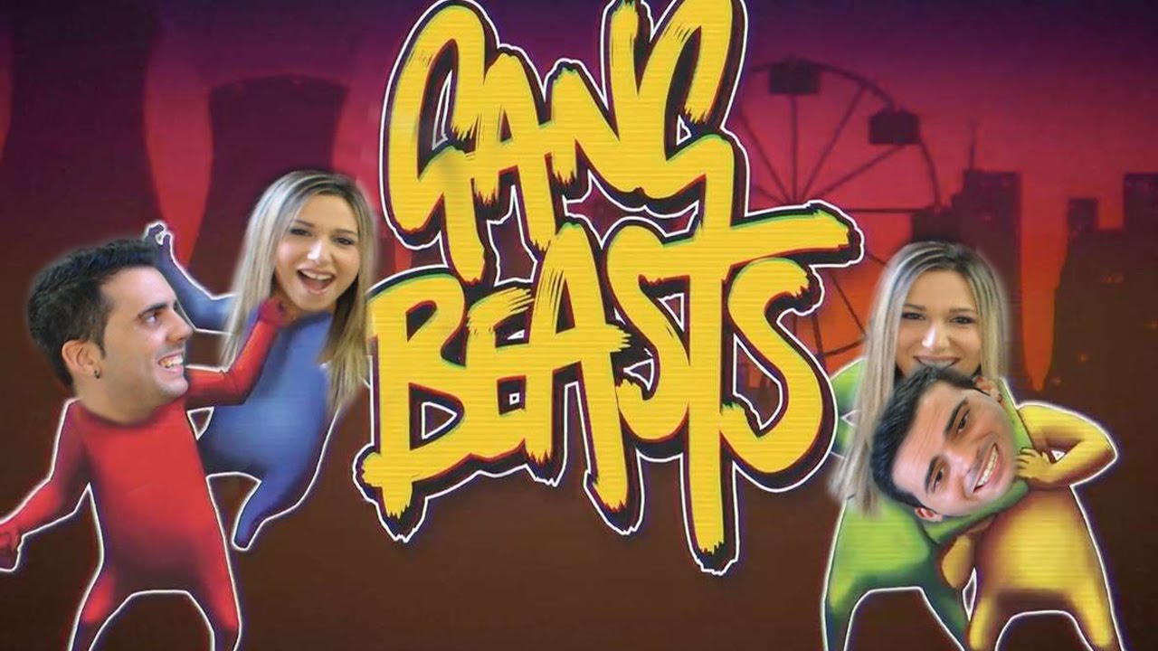 PATADAS TONTAS Y PISADAS DE CABEZA!! GANG BEASTS CON MI NOVIA - Rubinho vlc