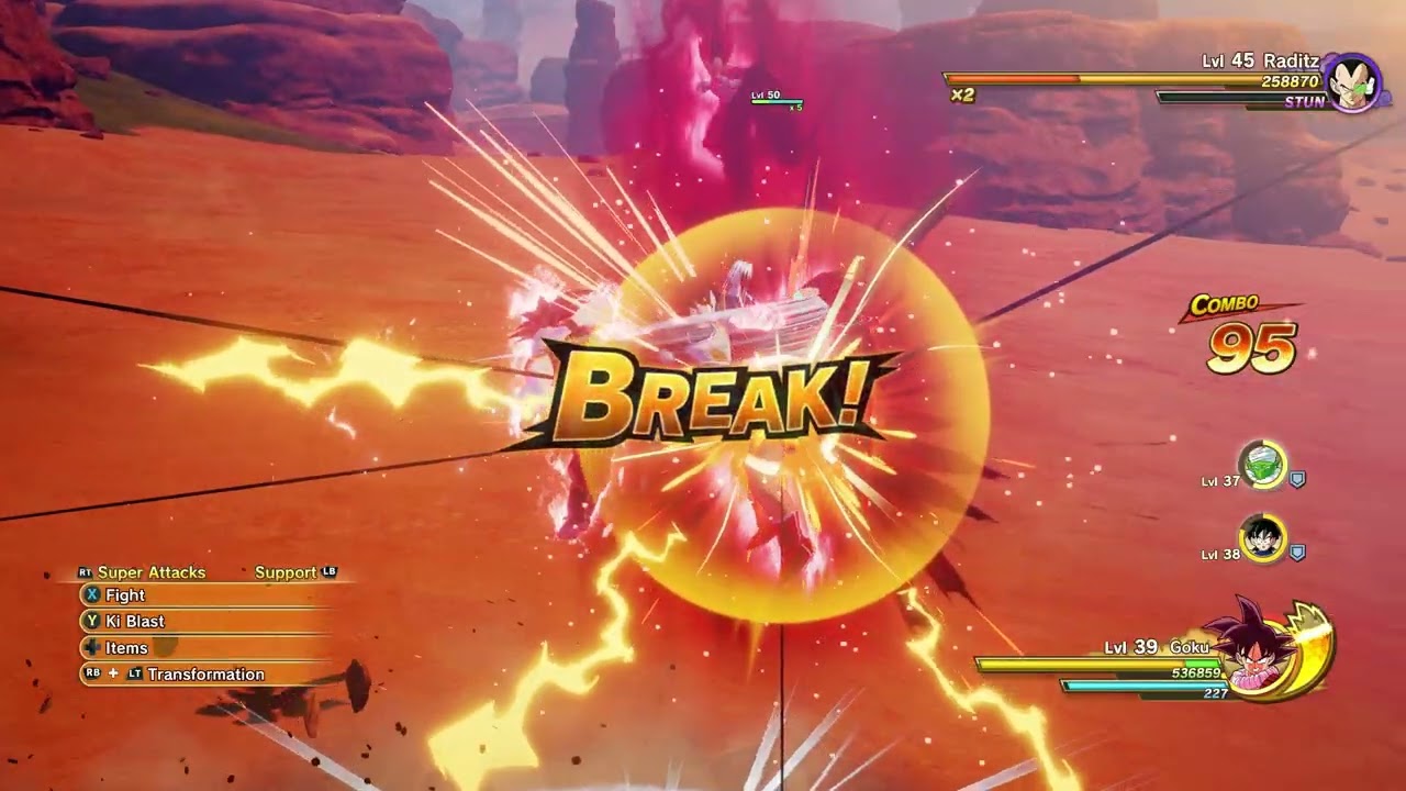 DRAGON BALL Z  KAKAROT - Goku Vs Raditz, Napa, & Vegeta