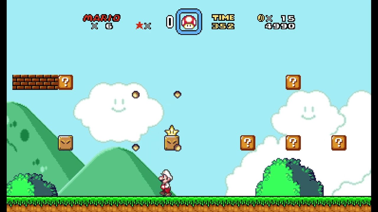 Super Mario World - Typical SMB World 1-1 Remake but WIDESCREEN