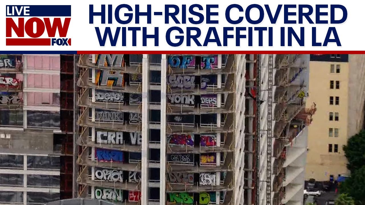 Downtown LA graffiti: 27 floors of vacant high-rise tagged by vandals | LiveNOW from FOX