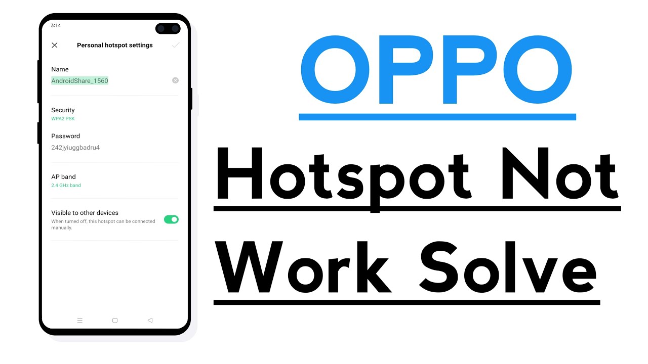 OPPO Phone Hotspot Not Working Problem Solve / Hotspot Problem Fix in OPPO Mobile