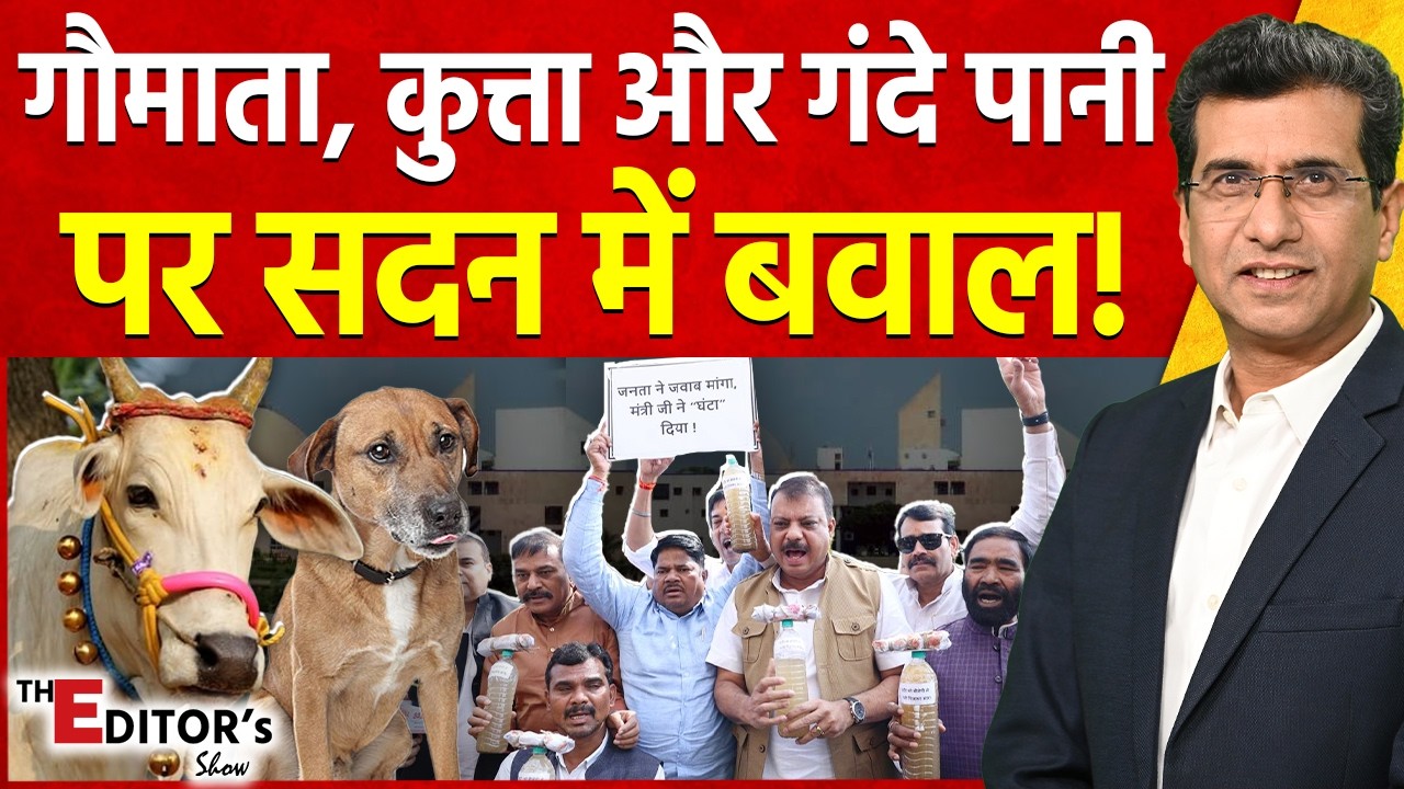 The Editor's Show: गौमाता, कुत्ता और गंदे पानी पर सदन में बवाल! | MP Budget Session | Congress | BJP