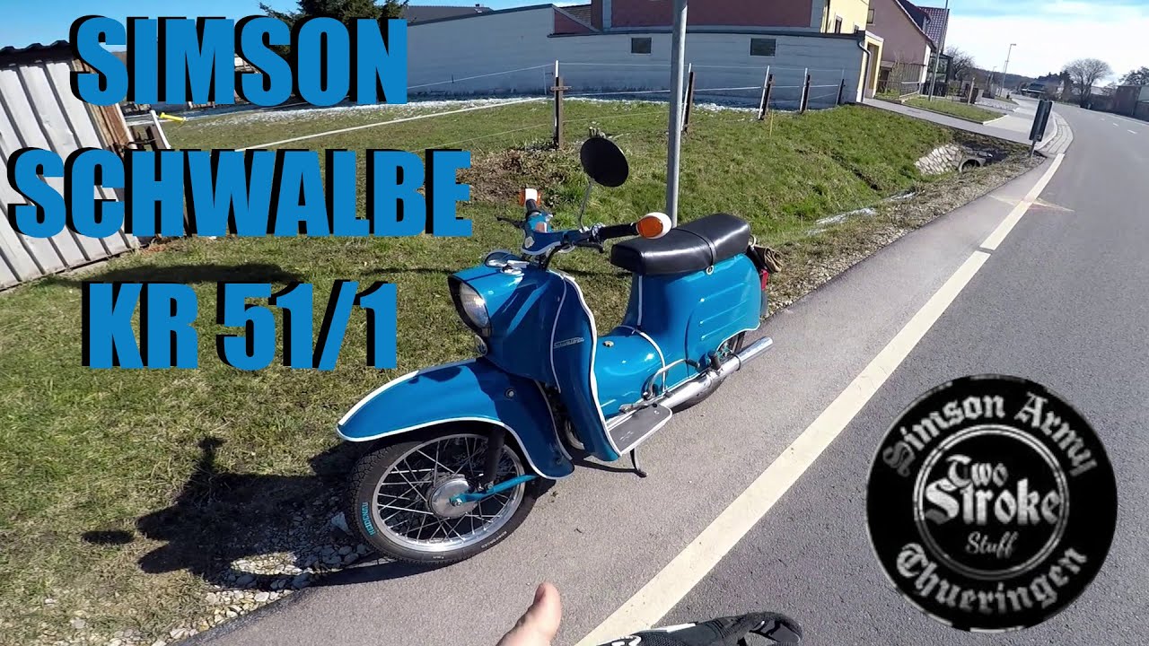 Simson Schwalbe KR51/1 Test fahrt | Simson Army Thüringen | Datta