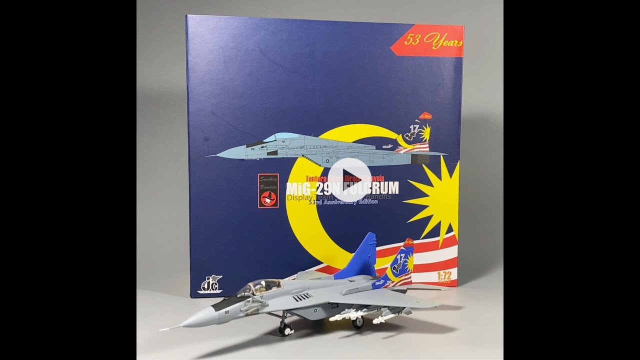 JCWings Military 1:72 Royal Malaysian Air Force TUDM 53rd Smokey Bandit MIG-29N Fulcrum M43-03