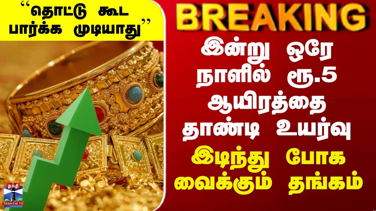 Today Gold Price | இன்று ஒரே நாளில் ரூ.5 ஆயிரத்தை தாண்டி உயர்வு - இடிந்து போக வைக்கும் தங்கம்