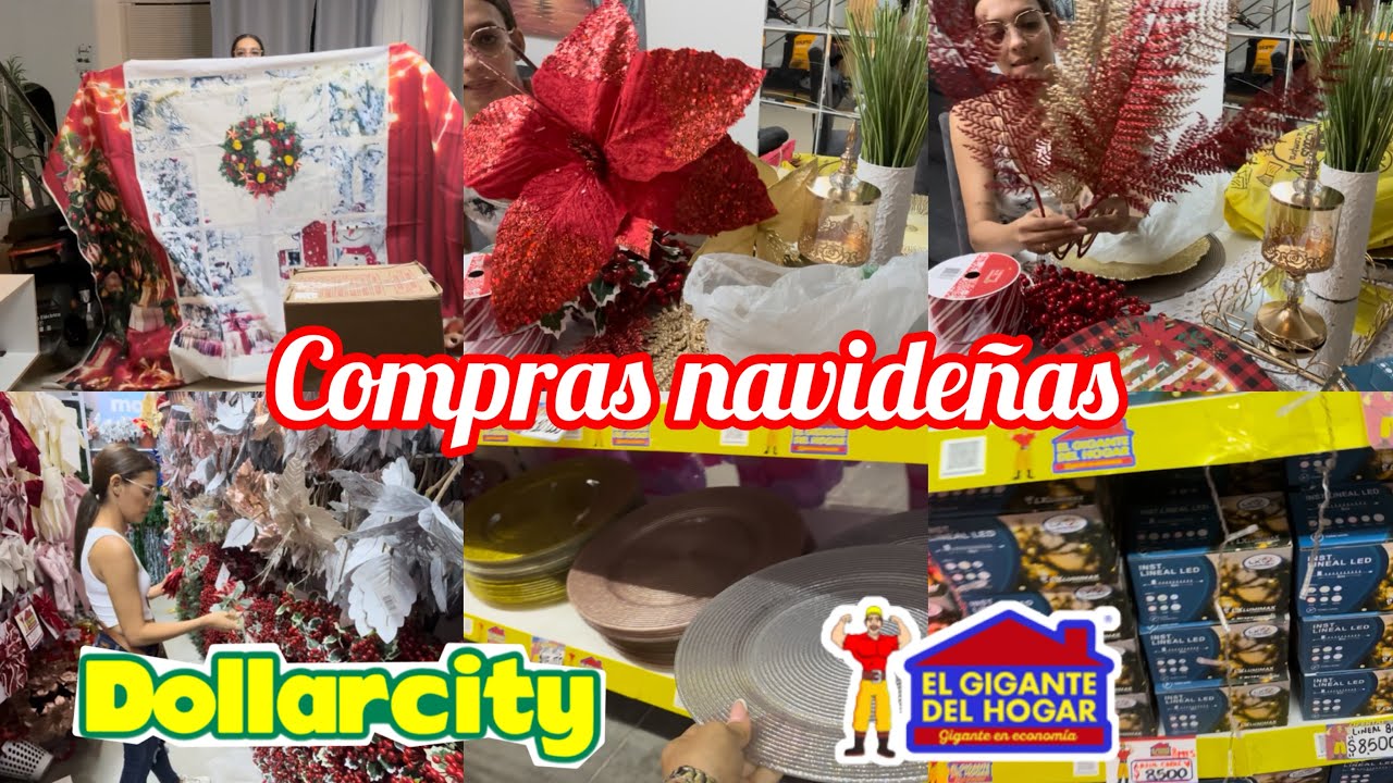 Mis compras navide&ntilde;as 🌲// compre mi arbolito #dollarcitycolombia #gigantedelhogar 