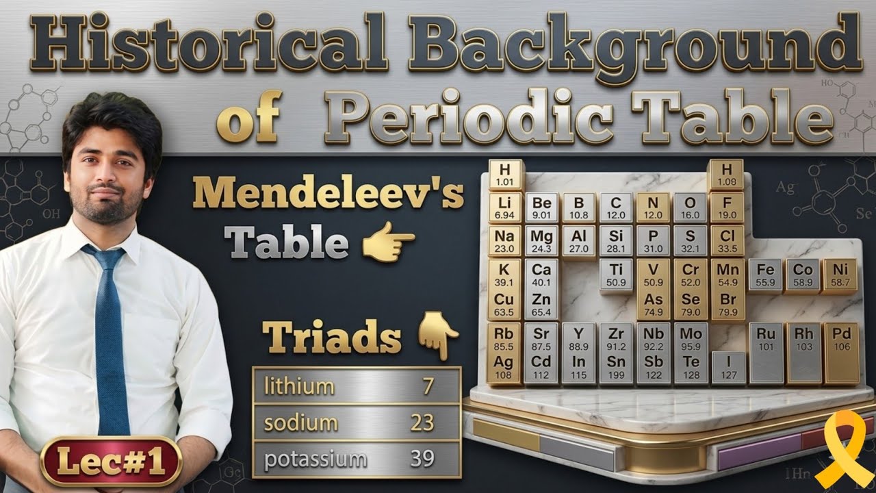 Periodic Table and Periodic Properties || Historical Background of the Periodic Table Lec#1