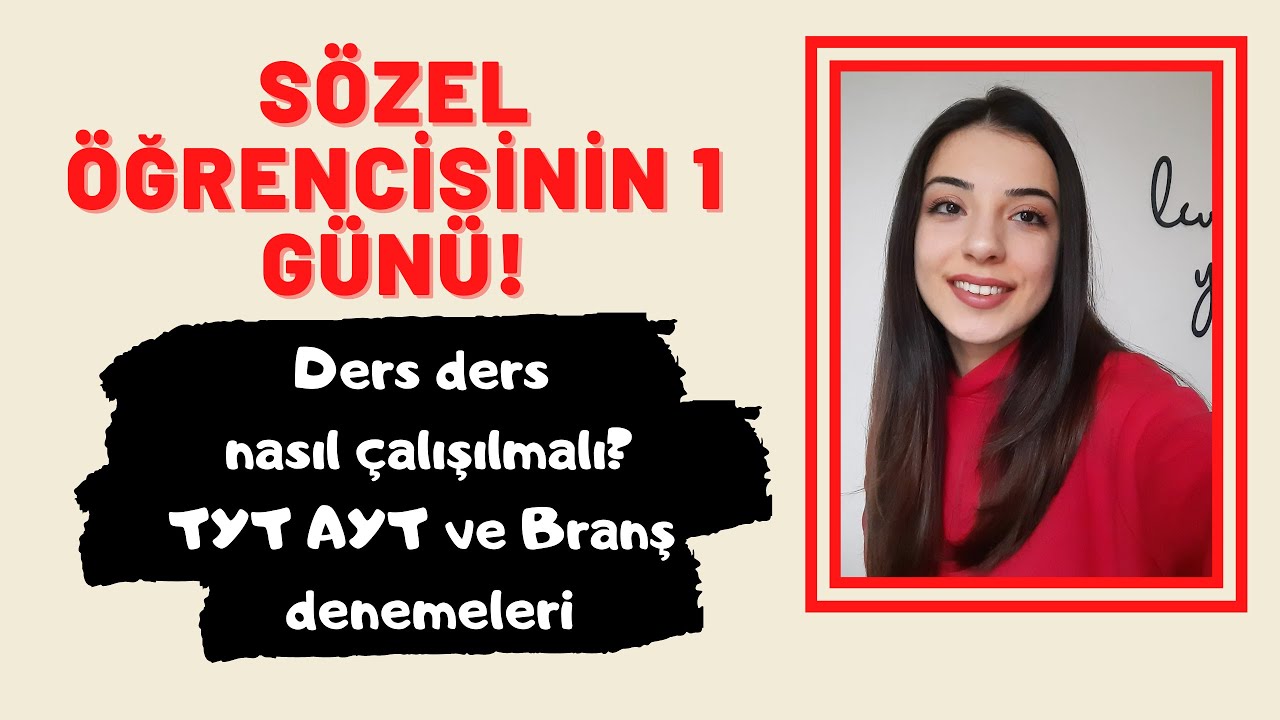 SÖZEL ÖĞRENCİSİ nasıl ders programı yapmalı, ne sıklıkla TYT, AYT ve Branş denemesi çözmeli?