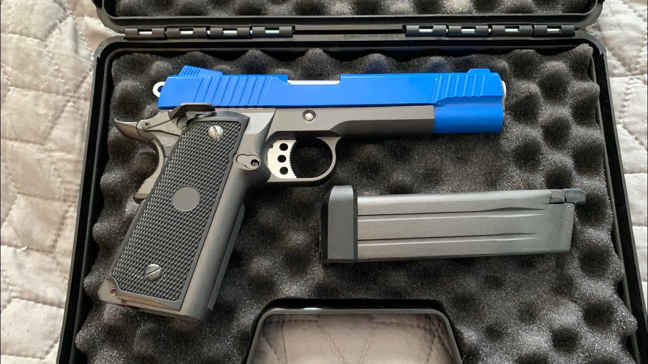 Unboxing the WELL G192 CO2 GBB FULL METAL PISTOL IN BLUE
