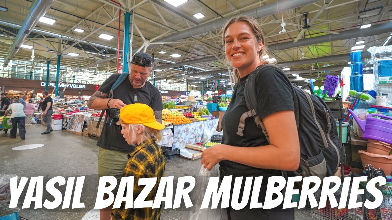 VISITING - AND TASTING - YASIL BAZAR IN BAKU: This is Baku's largest fruit and vegetable market.