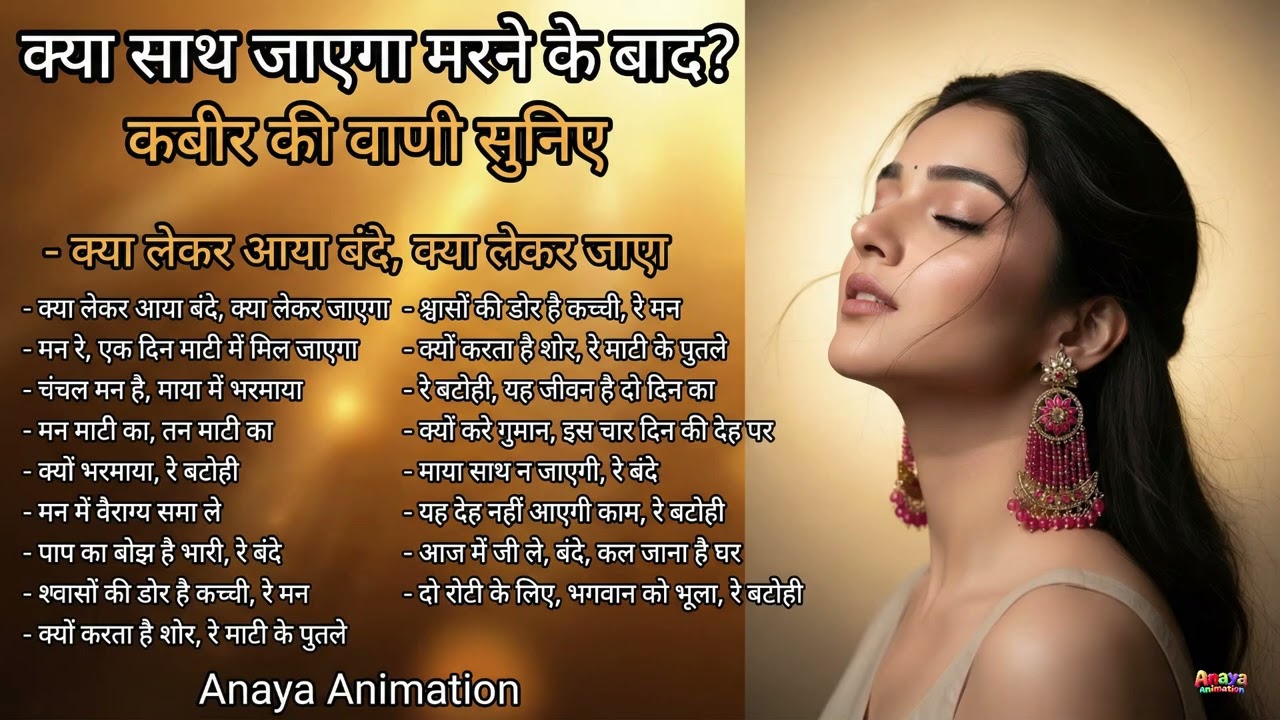 मरने के बाद क्या साथ जाएगा? | सुनो कबीर की वाणी | Kabir Bhajan 2026  दिल को छू लेने वाले निर्गुण भजन