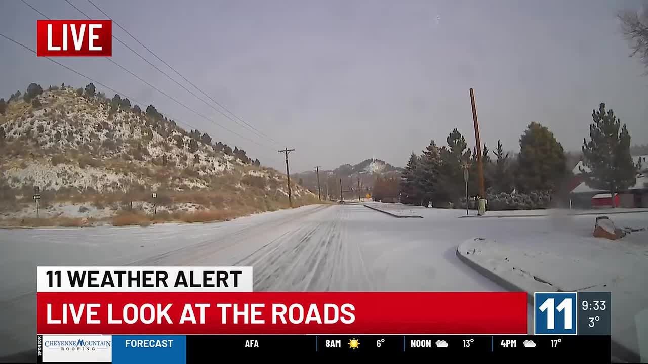 A look at snowy road conditions in Colorado Springs