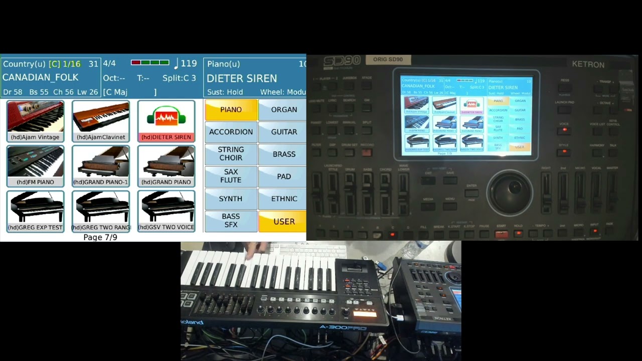 Adding custom wave files to Styles on the chord tracks on the SD90