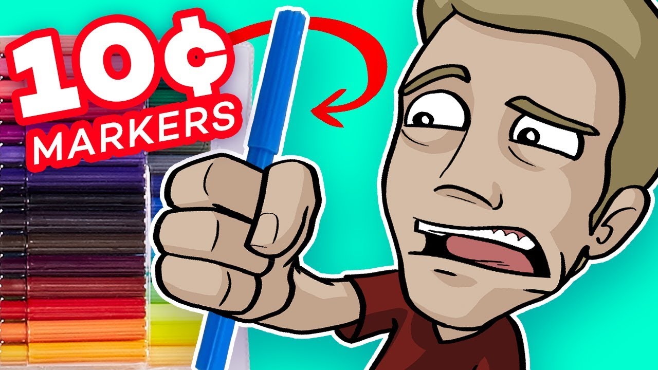EPIC ART with CHEAP, CRAPPY MARKERS?! - (10¢ Per Marker)