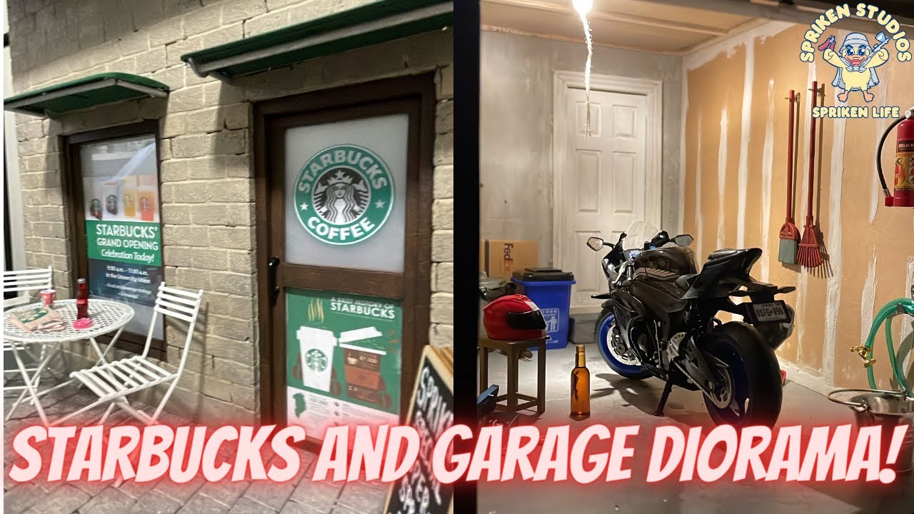 1/12 Scale Starbucks diorama and Garage life 3.0