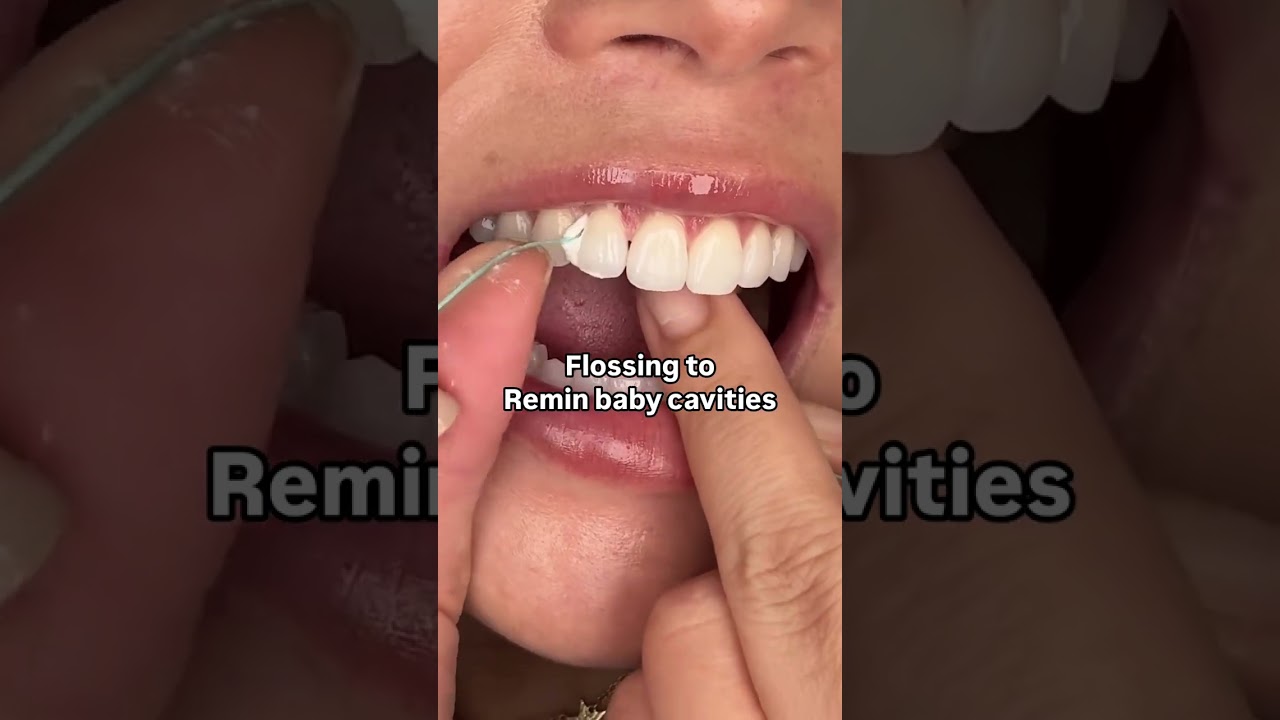 Flossing to prevent periodontal disease. 