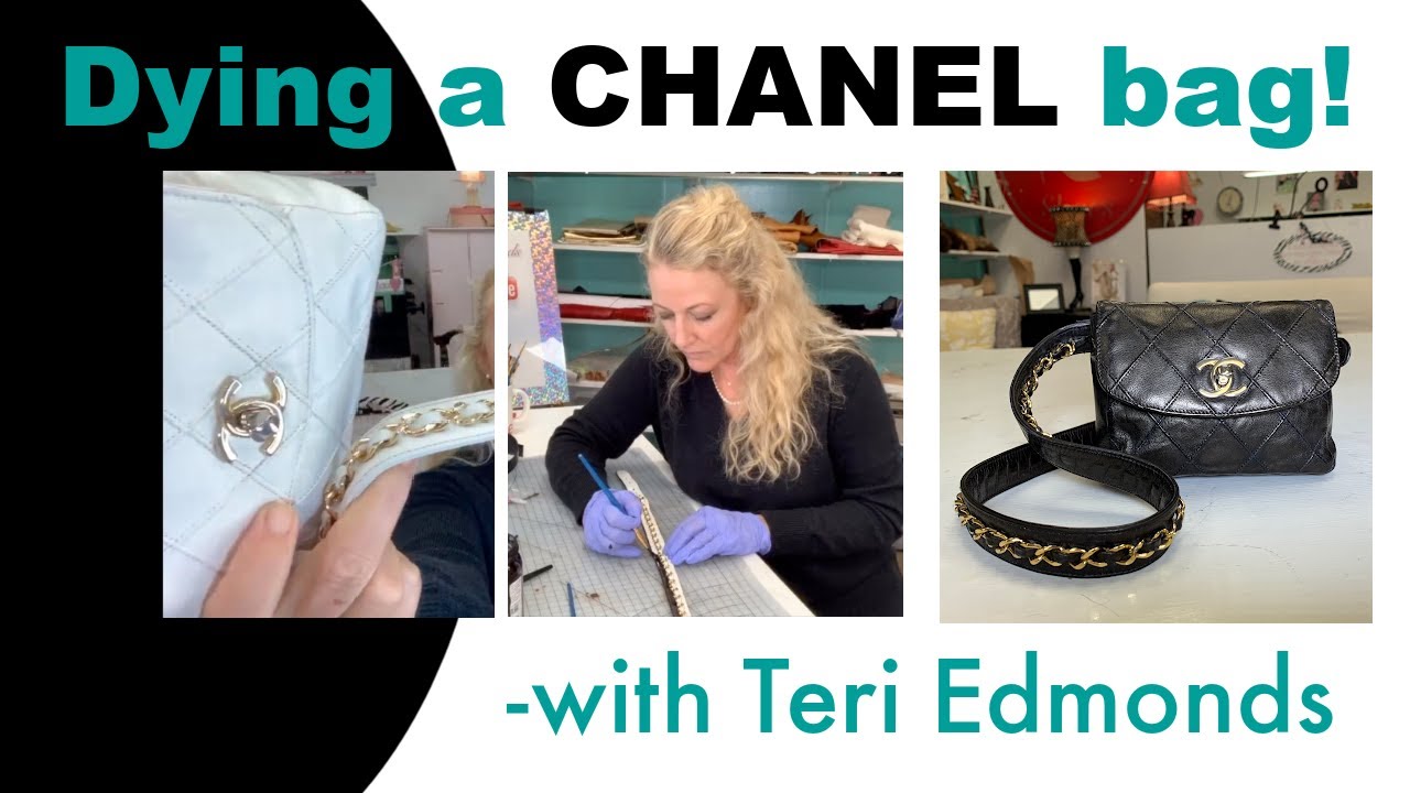 Dying a Leather Chanel Bag from White to Black