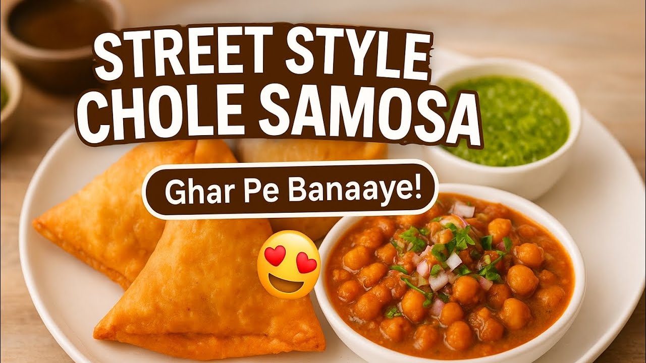 Chole Samosa Recipe 🤤| Street Style छोले समोसा Banane Ka Asaan Tarika  | Kitchen With Maahi