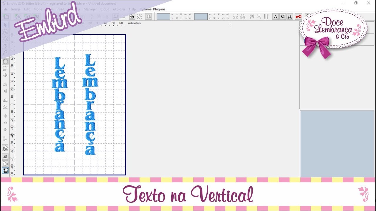 Textos na Vertical no Embird