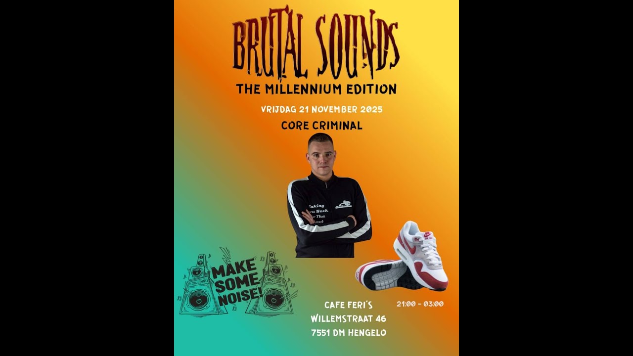 Brutal Sounds live at Feri's cafe Core Criminal 2025 - 50% of The Core Dj Team