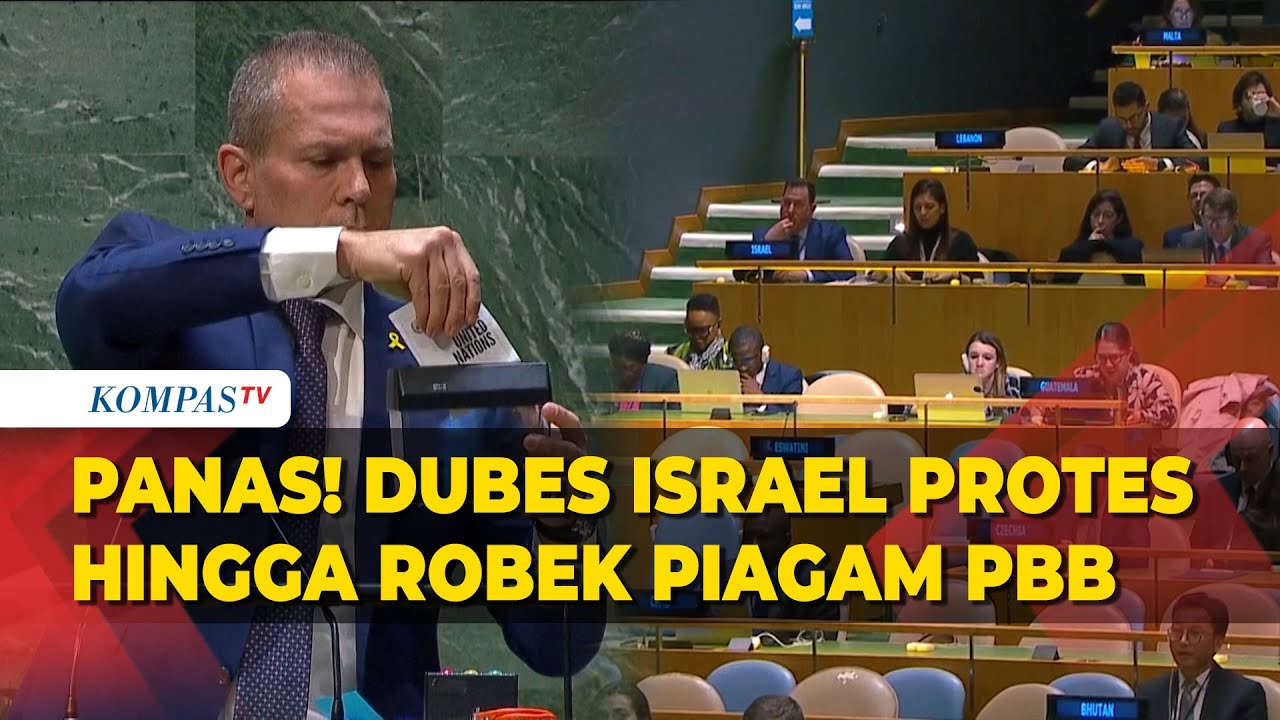Panas! Dubes Israel Protes hingga Robek Piagam PBB di Sidang Pemungutan Suara Keanggotaan Palestina