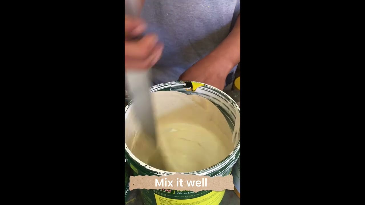How to mix paint: LATEX BEIGE  for concrete surface