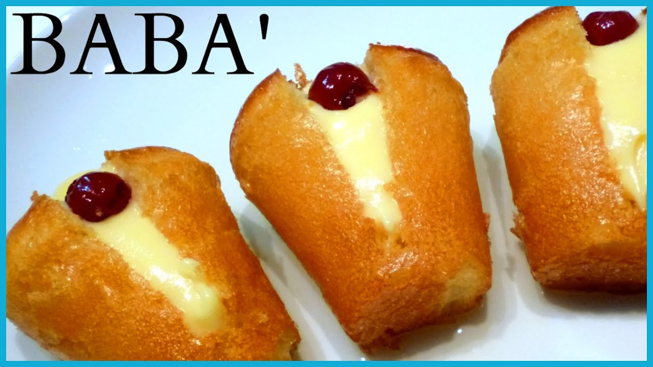 RUM BABA RECIPE Babà alla crema (italian cake) ricetta