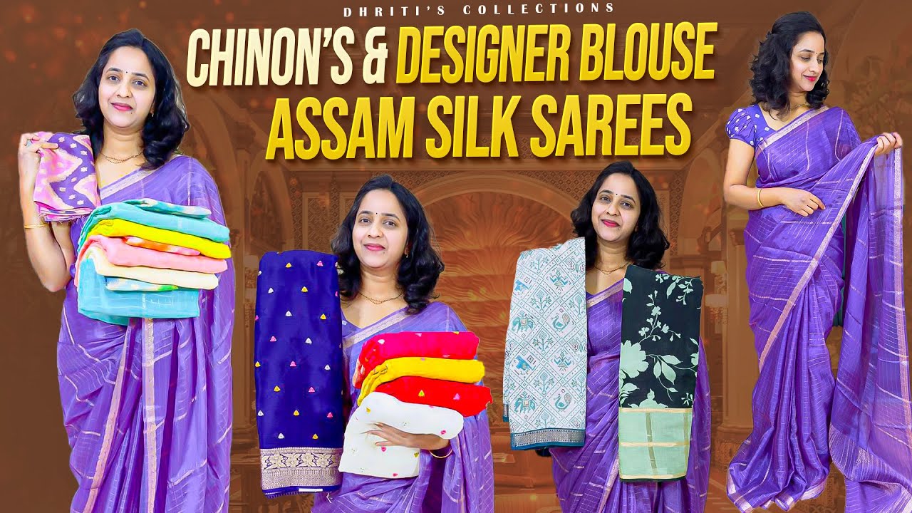 Order 6301119663 Chinons & designer blouse & Assam silk sarees 