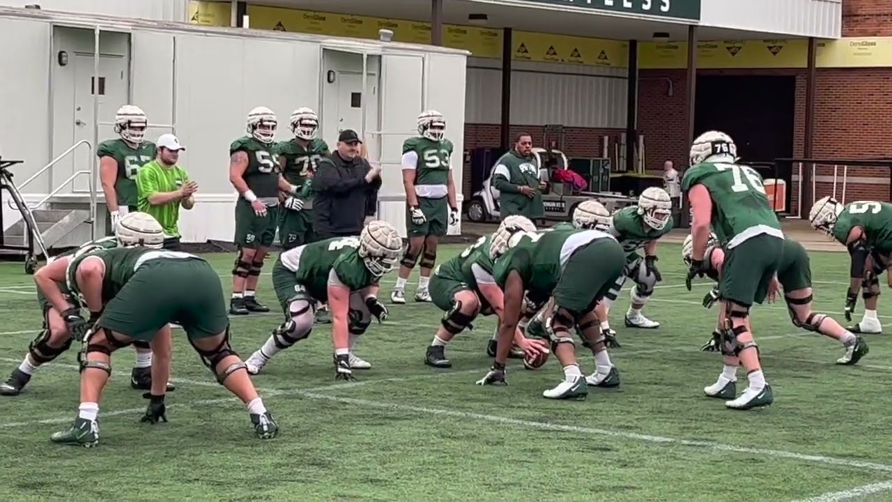 Michigan State Spartans Spring Football | Offensive Line Drills