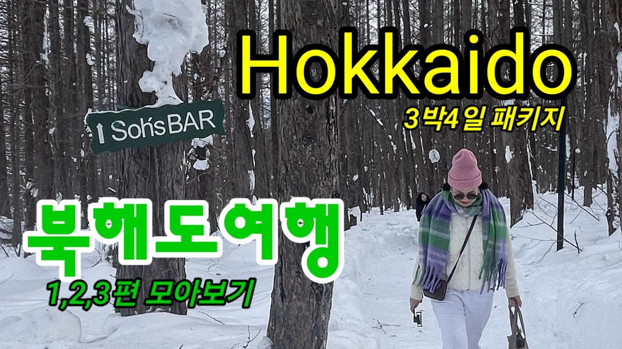 🌨🌨🌨 홋카이도여행 1~3모아보기영상 / 3박4일패키지/ 설국의 북해도
