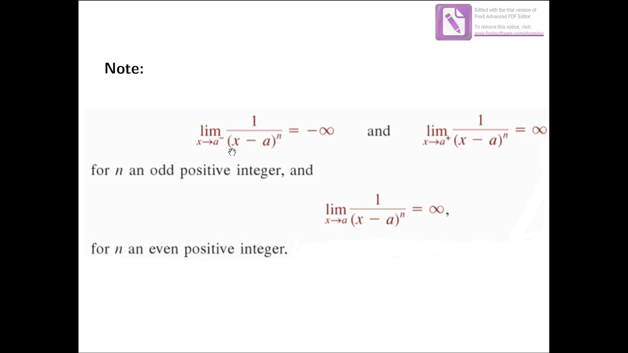 (Sec2. 5) :Limits that involve infinity part (1)